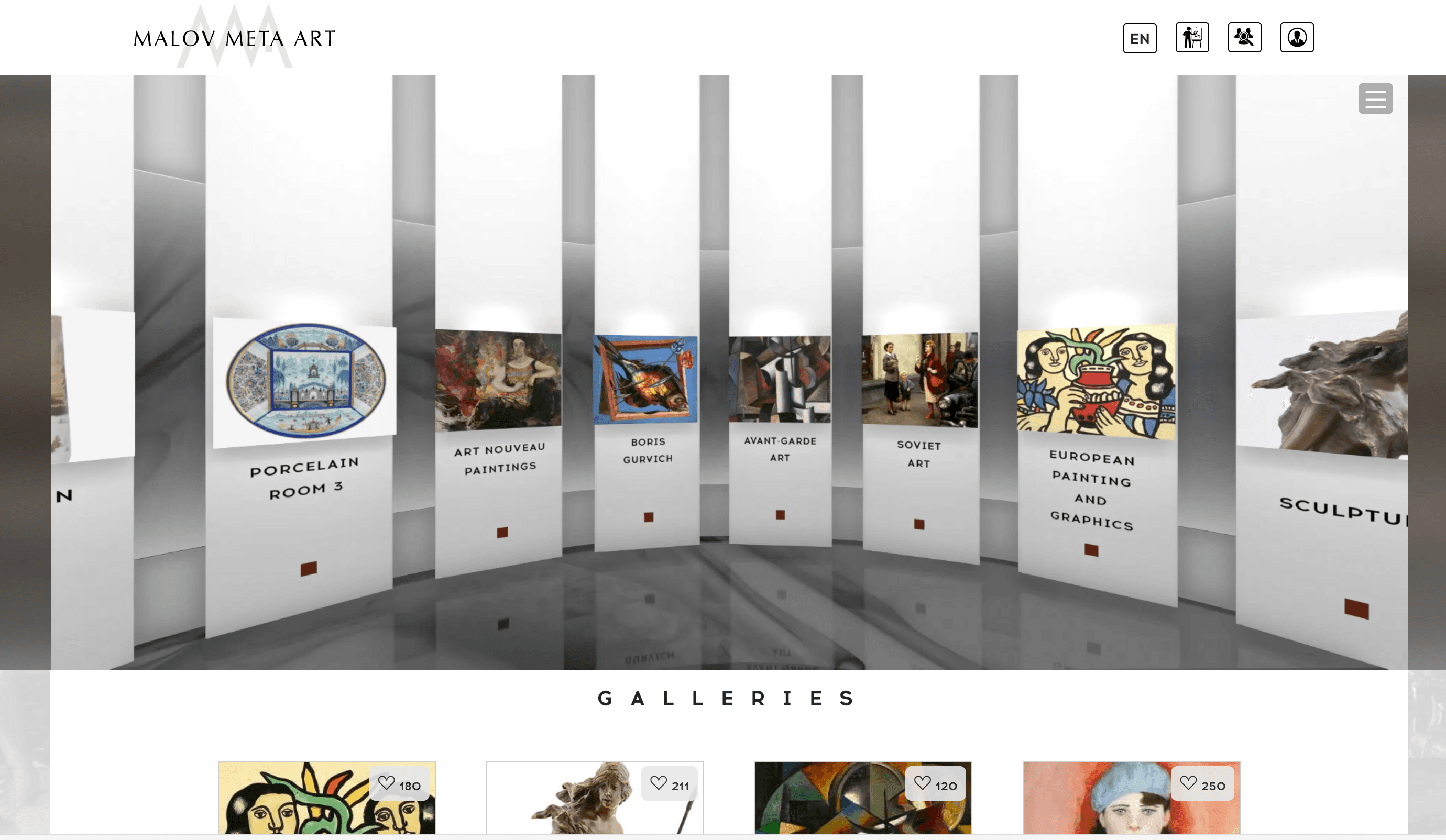 Первый экран кейса MalovMeta.art: перенос и оптимизация